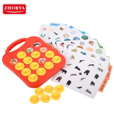 China zhorya plastic kids memory card smart plastic board game for sale