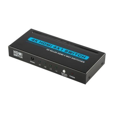 China ayuda HDCP de la caja de interruptor del PIN HDMI de 280g 10.2Gbps 4x1 19 en venta