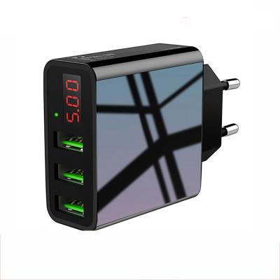 China 15W 5V 3A  EU US Plug 3 Port Fast Charging Wall Charger for sale