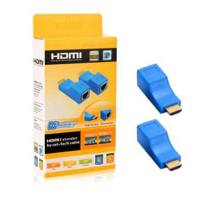 China 4kx2k adaptador los 30m del suplemento de la señal Rj45 Hdmi sobre Utp Cat5e/6 Lan Network Ports en venta