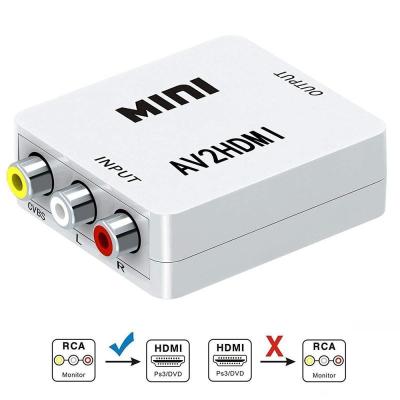 China Mini-CVBS RCA Handels HDMI-zum Audiovideokonverter-Adapter 1080P zu verkaufen