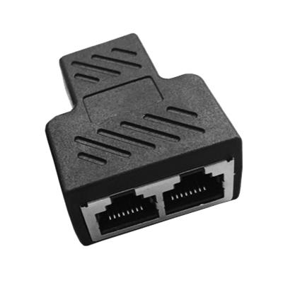 China hembra del adaptador RJ45 de LAN Ethernet Network Cable Splitter de 1 a 2 maneras para el ordenador portátil en venta