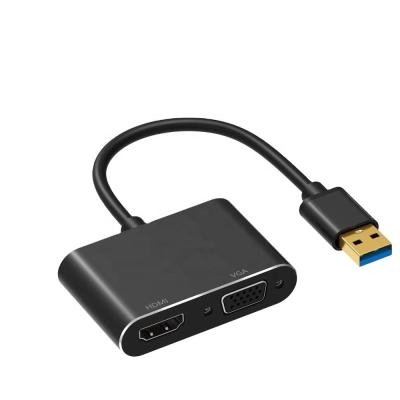 China 1080P Usb 3,0 a la salida dual del adaptador del convertidor de Hdmi VGA en venta