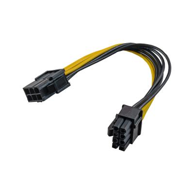 China SATA 6 Pin To 8 Pin Graphic Card Power Adapter telegrafía el cable de fuente de alimentación de PCI Express los 20cm en venta