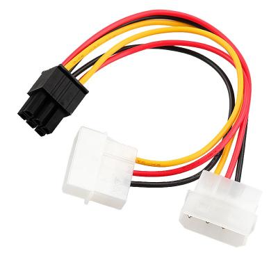 China El adaptador del convertidor de poder de ROHS telegrafía 4 la tarjeta de vídeo el 15cm del Pin PCI Express PCIE de Pin Molex To 6 en venta