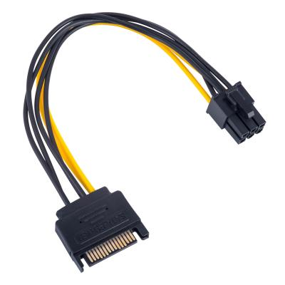 China los 0.15m Sata 15 Pin To 6 accesorios de ordenador del convertidor de Pin Power Cable PCI-E Sata en venta