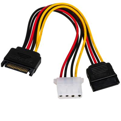 China Varón del Pin SATA del cordón 15 del cable de transmisión 18AWG a la hembra de 4 Pin IDE Molex para la placa madre y el disco duro en venta