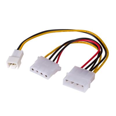 China Cable de transmisión femenino de la fan de la caja de la PC del IDE 4 Pin Male To IDE 4P +3 Pin Power Adapter Cable en venta