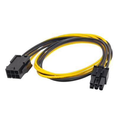 China Cable de transmisión de PCIE 6 Pin Male To Female Extension 18AWG para la tarjeta de vídeo de GPU en venta