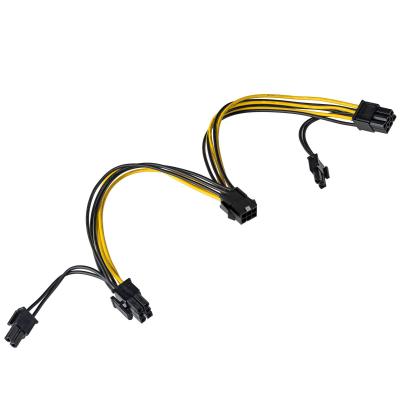 China 6+2 cable de fuente de alimentación de la tarjeta de vídeo del Pin PCIE 8 - cable de la canalización vertical del Pin PCIE en venta