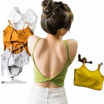 China Mzl Love Avocado Green Suspender Vest Student Basic Fluorescent Twisted Short Underwear QUICK DRY for sale