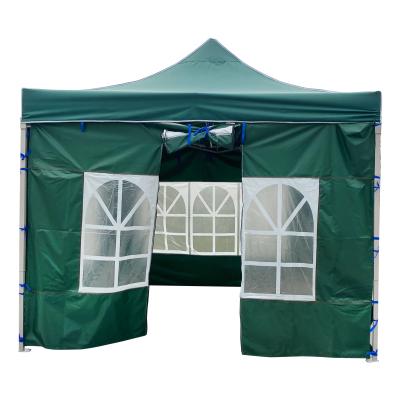 China Easy Installed Custom Gazebo Beach Pop Up Outdoor Event Tent 3x3 Fold Canopy Tent With Side Wall for sale