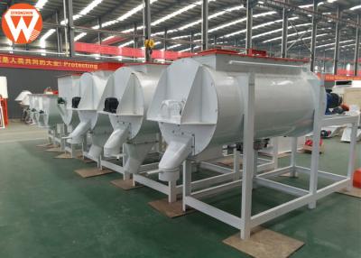 China Horizontal Animal Livestock Poultry Feed Mixer Round 1 Ton / P High Efficiency for sale