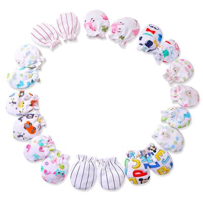 China Best Selling Cute Printed Fingerless Baby Gloves Scratch-Resistant Mittens Breathable Baby Gloves for sale