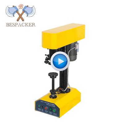 China Bespacker TDJ-160 food canning machine beer can seamer food tin can sealing machine for sale