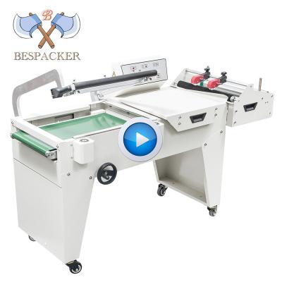 China Bespacker FQL-450 L CLOTHING Bar Sealing And Slitting Machine Connect To Wrap Heat Shrink Wrapping Machine for sale