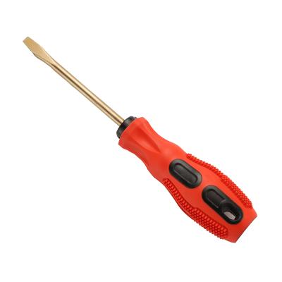 China Plastic Aluminum Bronze Alloy Or Beryllium Copper Alloy Non Sparking Flat Screwdriver 150mm for sale