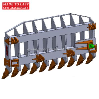 China D10 Bulldozer Customized Professional Excavator Dozer Root Rake For Factory Use D10 Bulldozer Rake zu verkaufen