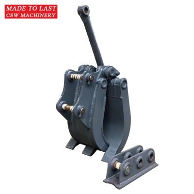 China Excavator Stone Grab For CAT308 Excavator Mechanical Grapple Made By CSW Machinery zu verkaufen