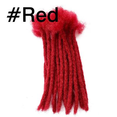 China Full width 0.8CM Handmade Dreadlock Extensions Crochet Braid Hair Curly Loop Curly Wholesale High Quality Handmade RED color for sale