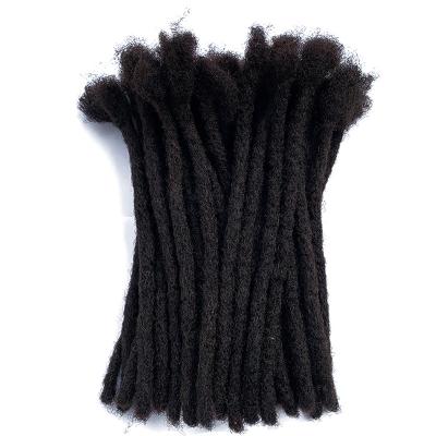 China Curly Loop Human Dreadlocks Gently Twist Crochet Braiding Afro Handmade Dread Locs Curly Braiding Hair Extension 0.8CM For African Wig for sale