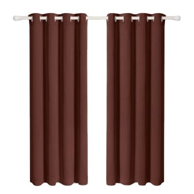 China Blackout Blackout Curtains 2 Panels For Bedroom Living Room Dark Brown 52*63 for sale