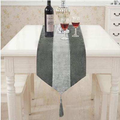 China Factory Luxury Chenille Table Runner for Living Room, Dresser, Wedding, Dining Table for sale