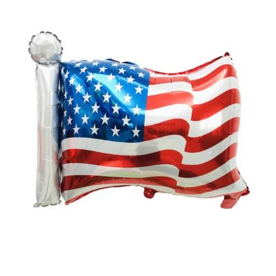 China Gift Toy 63*49cm National Flag Star Pentagon Independence Day Balloon Foil Balloon Holiday Party Decoration Independence Day Round Balloon for sale