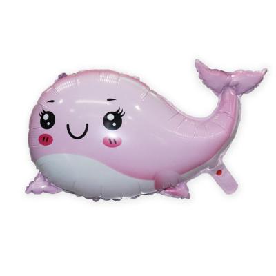 China Gift Toy Pink Inflatable Animal Dolphin Balloons Birthday Party Sea Theme Party Birthday Decorations Foil Helium Balloon for sale