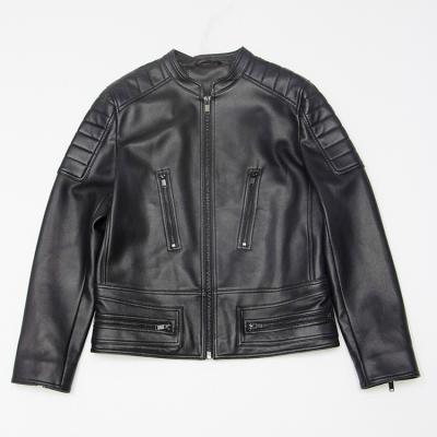 China Durable Genuine Leather Jacket Mens Leather Jackets Motorcycle PU Leather Jacket Men for sale