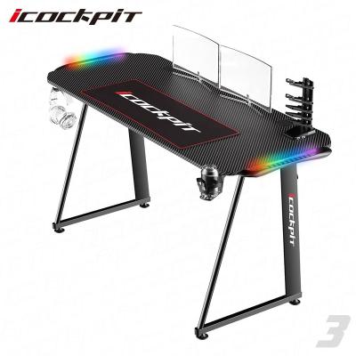 China (Other)Icockpit Adjustable Hot Sale Customized Large 55 Inch Professional Home Office Table Kids Study Office PC Gaming Computer Desks for sale