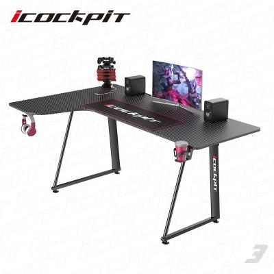 China Home Office L Shape Gamer Adjustable icockpit Table(Other)Adjustable icockpit Gaming Computer Gamer Table For Sale for sale