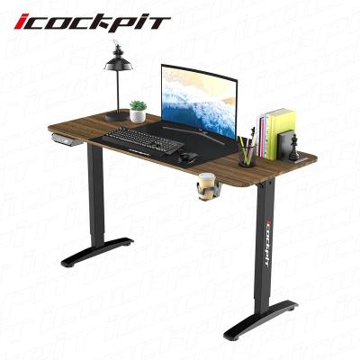 China Hot Selling Adjustable Single Motor Icockpit Height (Height) Icockpit Smart Standing Electric Sit Stand Desk With Headphone Electric Hook for sale