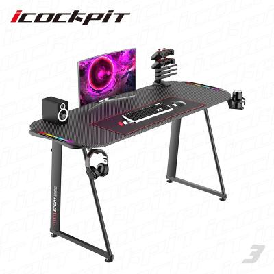 China Best New Sale Modern Gamer(Other) Modern Cheap Home Office Furniture Adjustable Icockpit Game Table With Cup Holder for sale