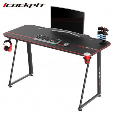 China New Design Expandable Best Sell Black Cheap Gamer Table New Color Design Gaming Table New Quality Gaming Desk With A Variety Of Accessories for sale