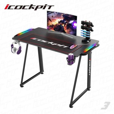 China (Others)New Design Metal Frame Adjustable 55 Inch Small Ergonomic Gaming Table Desktop Gamer PC Computer E-sports for sale