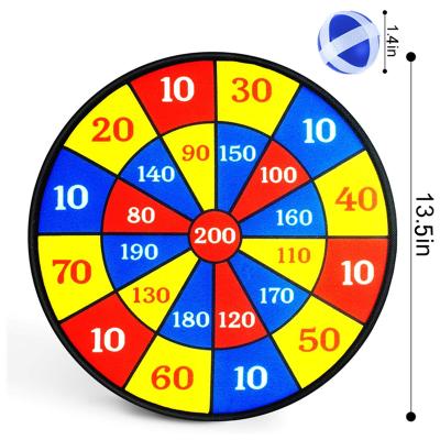 China Kids Game Dart Board Set Set 9 Sticky Balls & 13.5 Inch Target - Safe Dart Game - Gift For Kids for sale