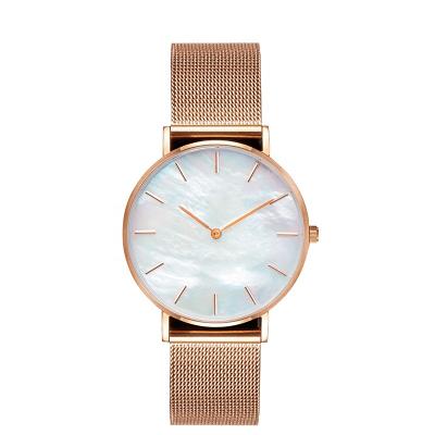 China Auto date make your own brand watch with MOP/mother pearl dial lady watch, women wristwatches for sale