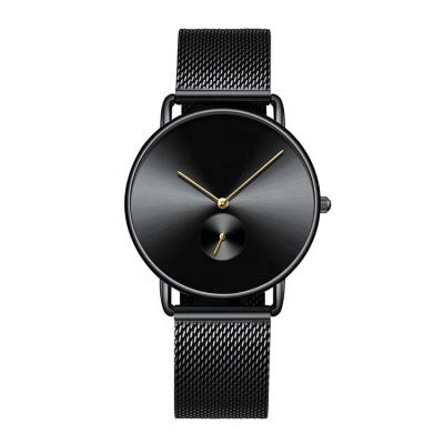 China Non-Specific Black Wrist Watch Sunburst Full Dial Or Matte Finish Dial Business Men's Watch for sale