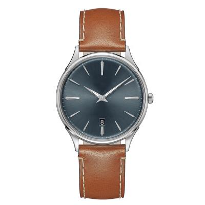 China Slim Casual Watch Logo Sapphire Crystal Watches With Japan Movement Custom Made Quartz Automatic Date Men's Watch for sale