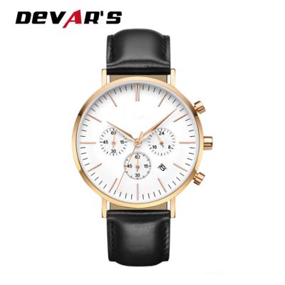 China Luxury Sport Date Japan Movt Quartz Stainless Steel Wristwatch Gold Back Automatic Men's Custom Watches for sale