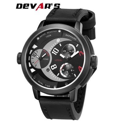 China Cheapest Auto Date OEM 10ATM Waterproof Color Mens Leather Chain Wrist Watch for sale