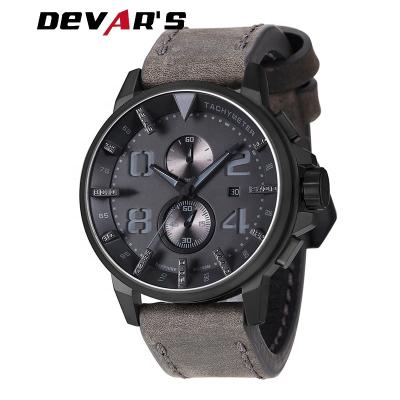 China Automatic Date Mark Your Own Waterproof Chronograph Men's Watch With Stainless Steel Mesh Leather Strap And Bracelet for sale