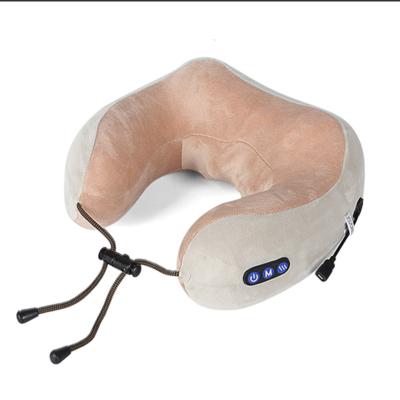 China Electric U Shaped Massage Pillow Body Vibration Massage Pillow Travel Pillow Protect Neck Massage for sale