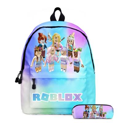 China Waterproof backpack and Roblox school pencil case, the primary high school schoolbag children's backpack and new game roblox spot cartoon for sale