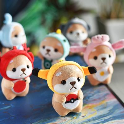 China Plush+pp key chain wholesale cute plush toys kawaii mini backpack pendant stuffed cute dog keychains for sale