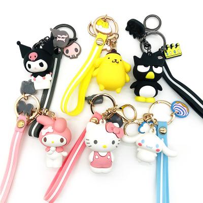 China Barber Shop New Arrival Sanrio Anime Cartoon KT Cat Key Ring Hello Kitty Pendant Key Chain for sale