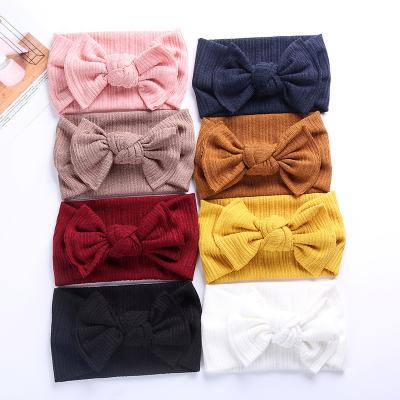 China Infant Hair Band Toddler Accessories RTS Serap Big Bow Baby Headbands Baby Bubble Bows Headband Girls Popular Cute Oblique Material for sale