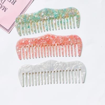 China Logo Luxury Acetate Hair Combs Customized Home, Handmade Wide Tooth Hair Brush High Quality Cellulose Acetate Hair Combs for sale