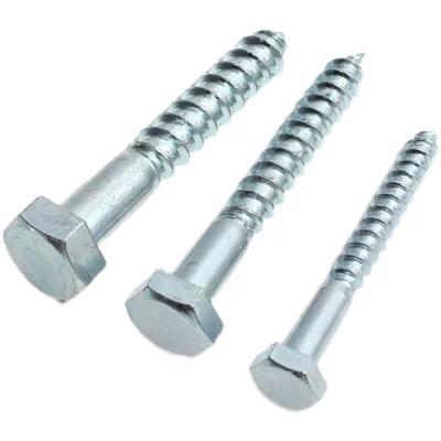 China Truss Grade 4.8 Hexagon Bolt Screw Concrete Special Self Tapping Hexagon Head Galvanized Wood Screw for sale